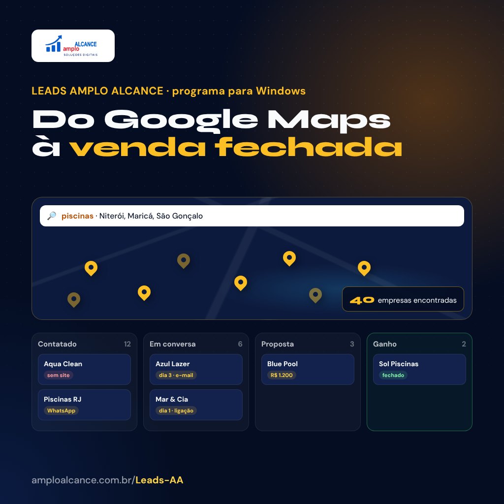 LEADS AMPLO ALCANCE — busca no Google Maps e CRM Kanban